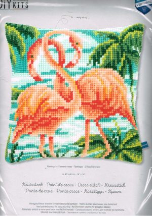 VERVACO BORDUURPAKKET KUSSEN, FLAMINGO'S  019