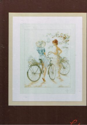 LANARTE BORDUURPAKKET ,GIRLS ON BICYCLE  7949