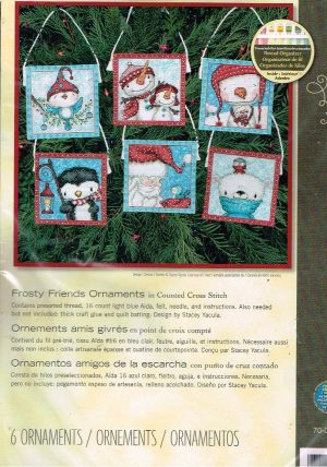 AANBIEDING DIMENSIONS BORDUURPAKKET, FROSTY FRIENDS ORNAMENTS