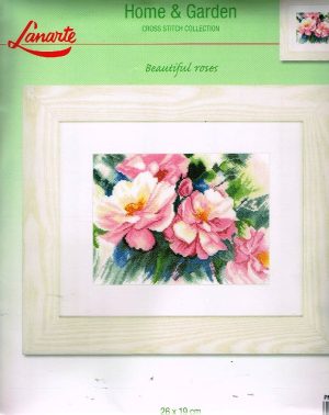 LANARTE BORDUURPAKKET, BEAUTIFULL  ROSES  996