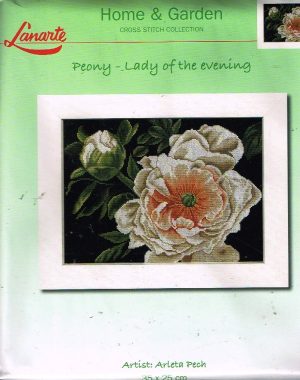 LANARTE BORDUURPAKKET, PEONY - LADY OF THE EVENING  35124